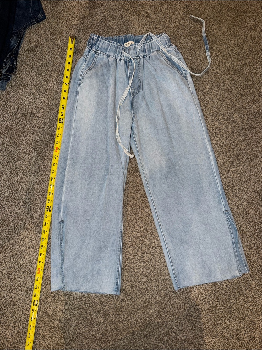 POL Light Blue Denim Wide Leg Jeans